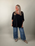sleevless trui model Justine zwart Classic Beauty & Fashion