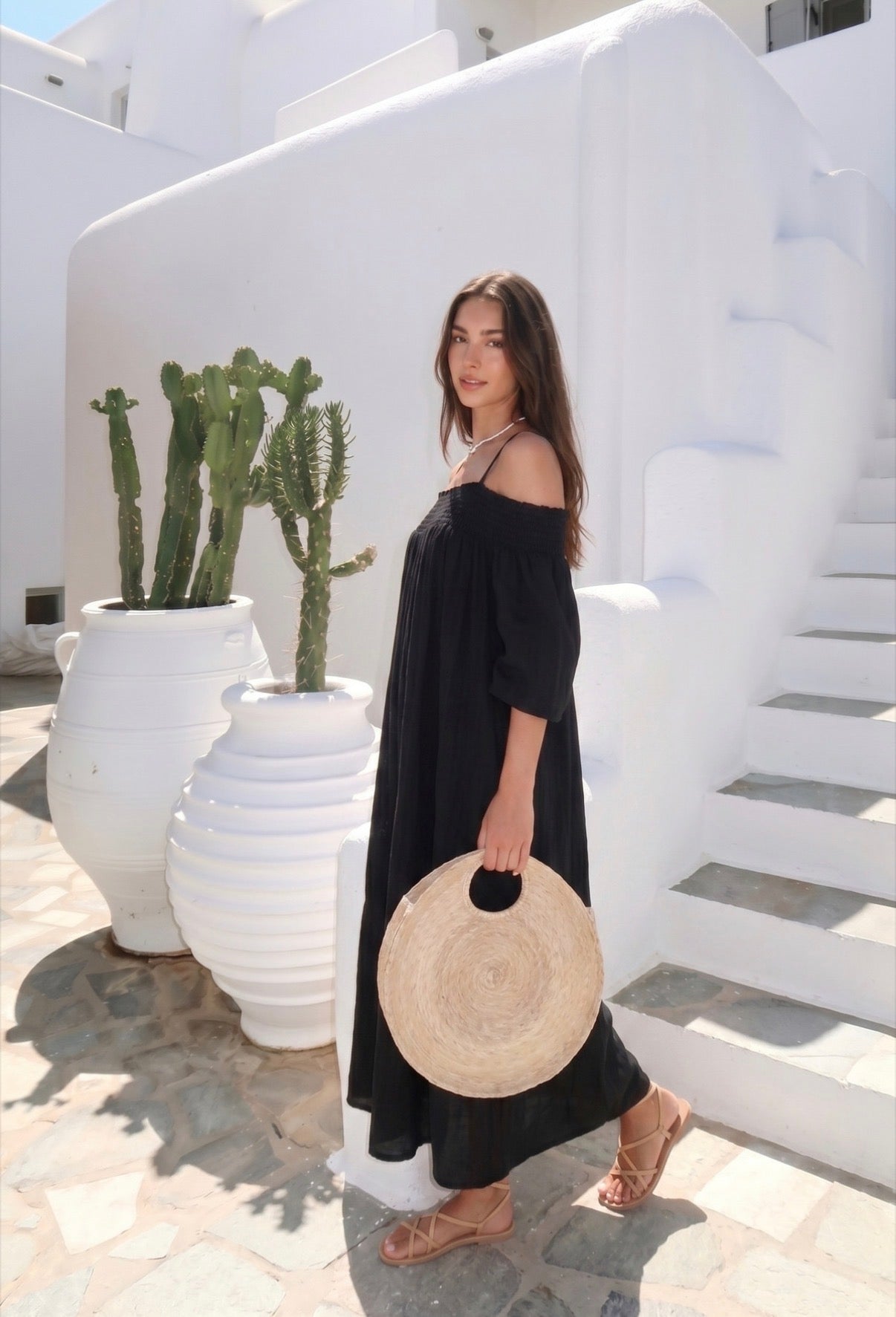 cotton dress Summer black