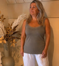 Top  Lotte met kant Taupe classic-beauty-&-fashion
