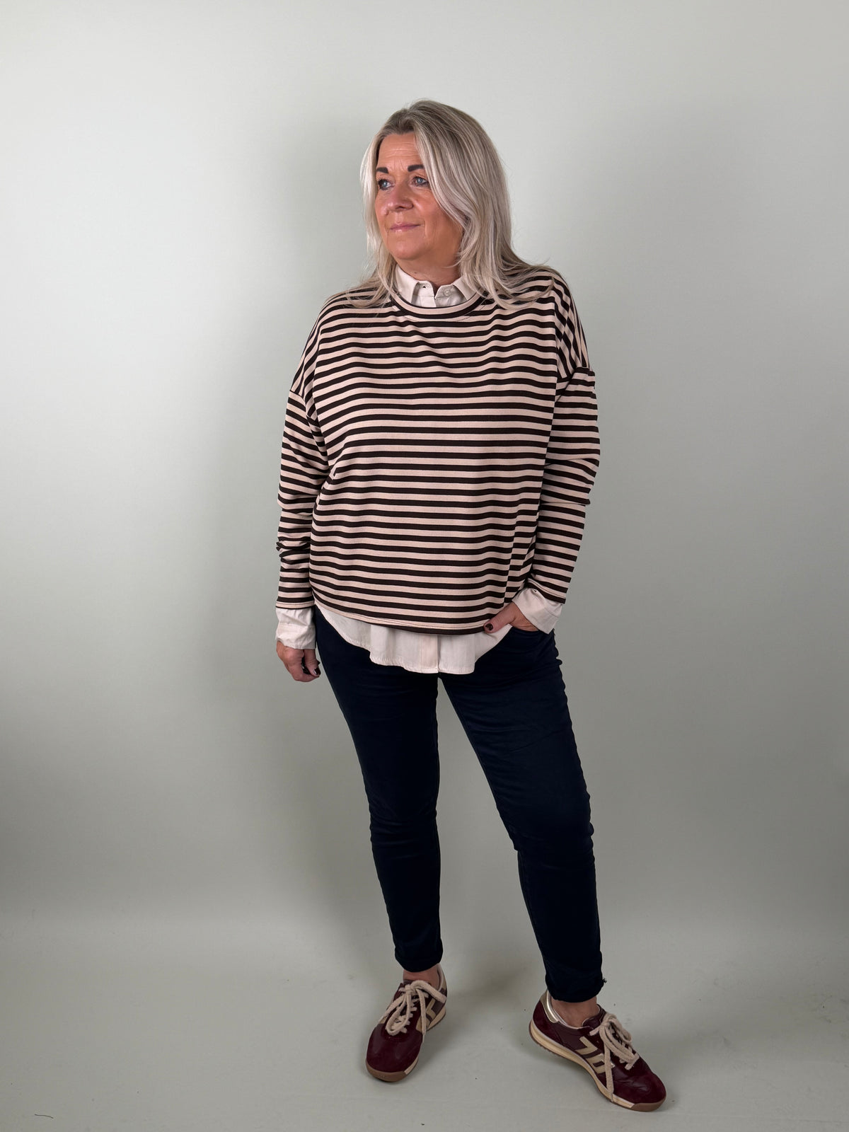 Stripe Shirt Belle Bruin Latte