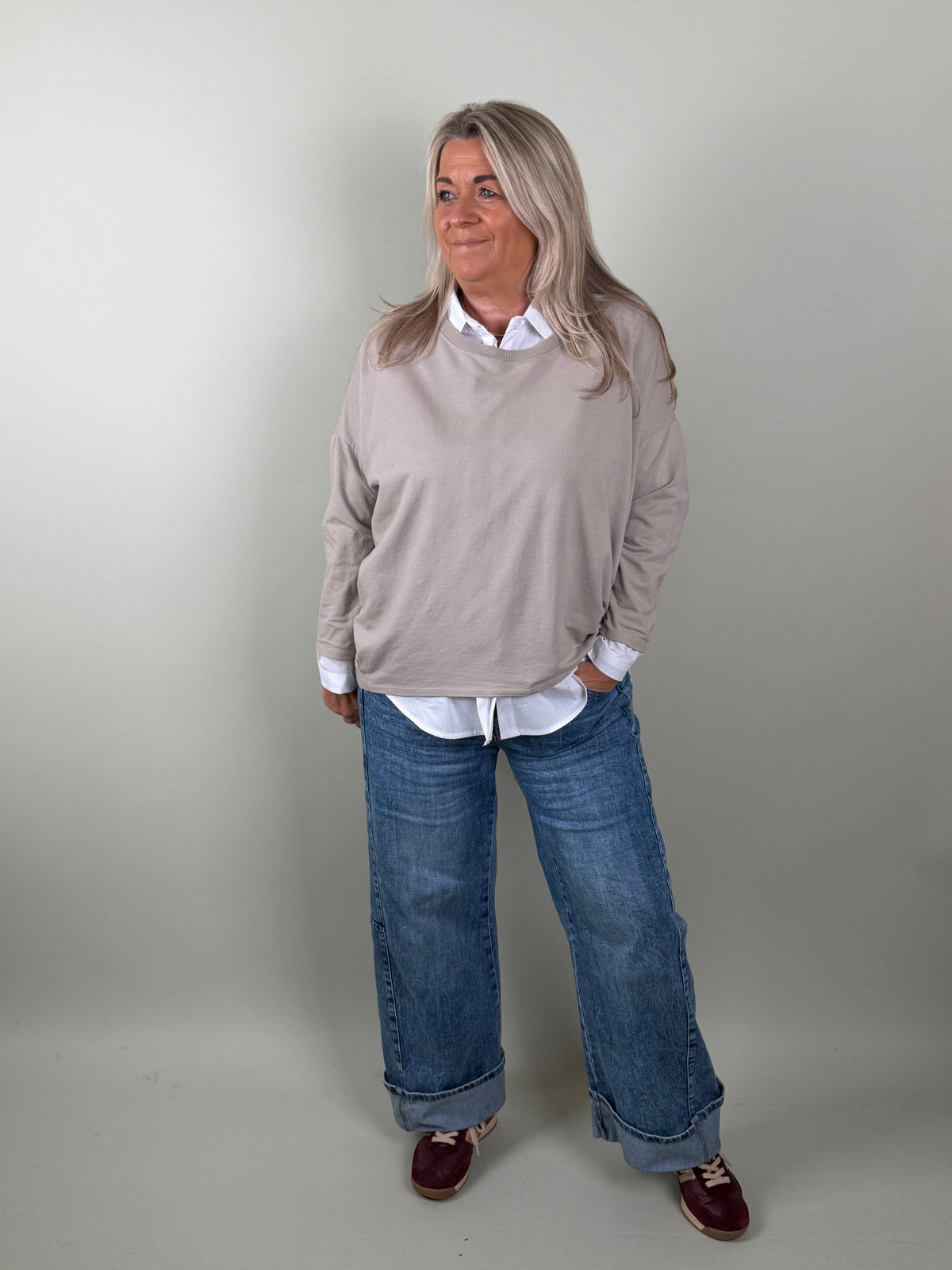 Sweater model  Napels beige
