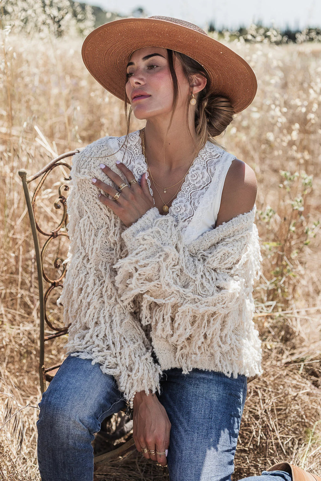 Bypias Coachella cardigan off white Classic Beauty & Fashion