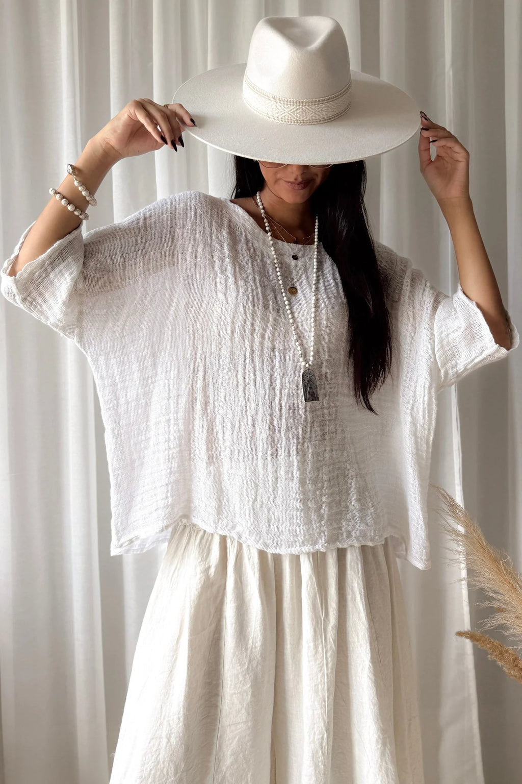 Bypias bohemiana Calize blouse white