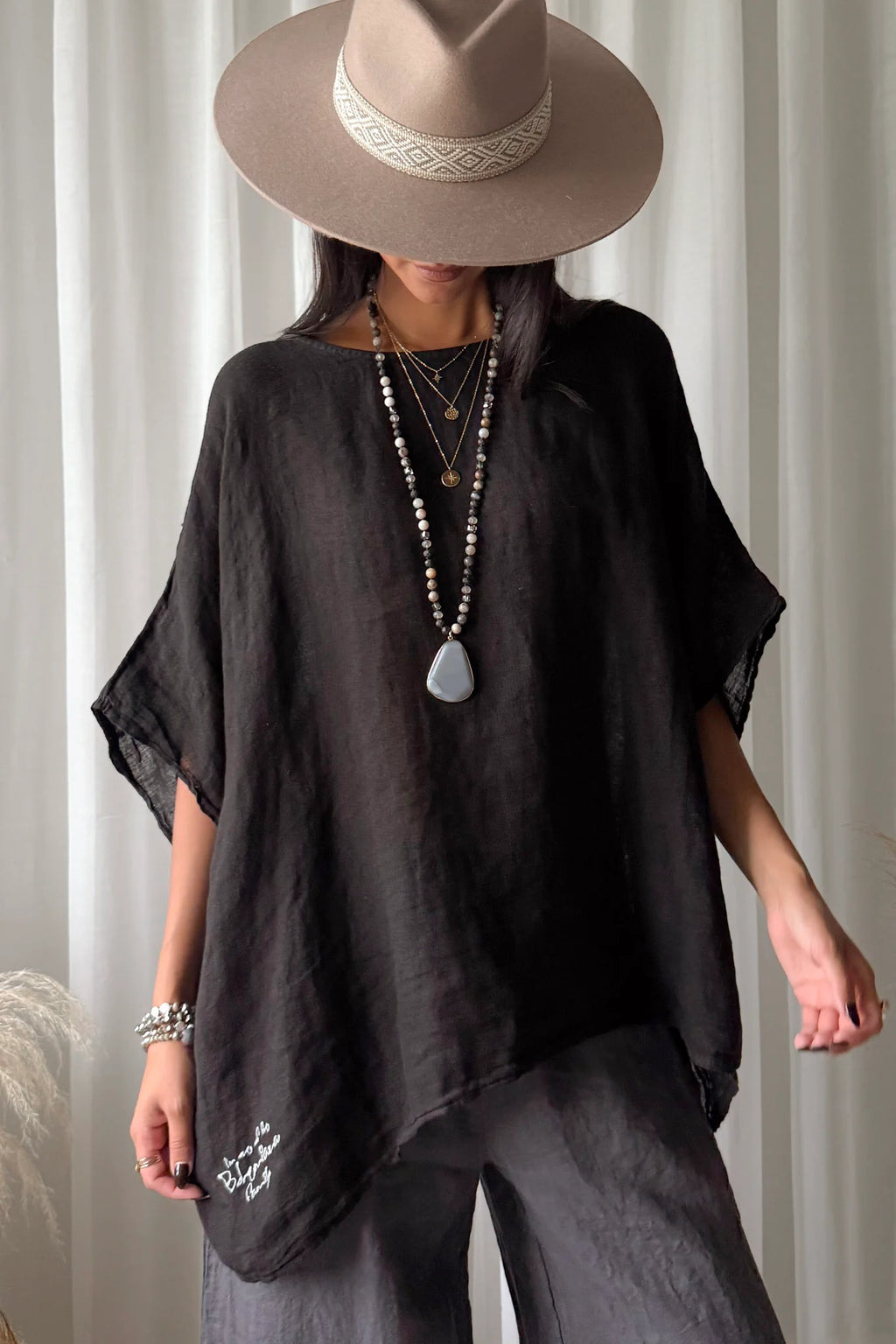 Bypias bohemiana Catrie blouse zwart