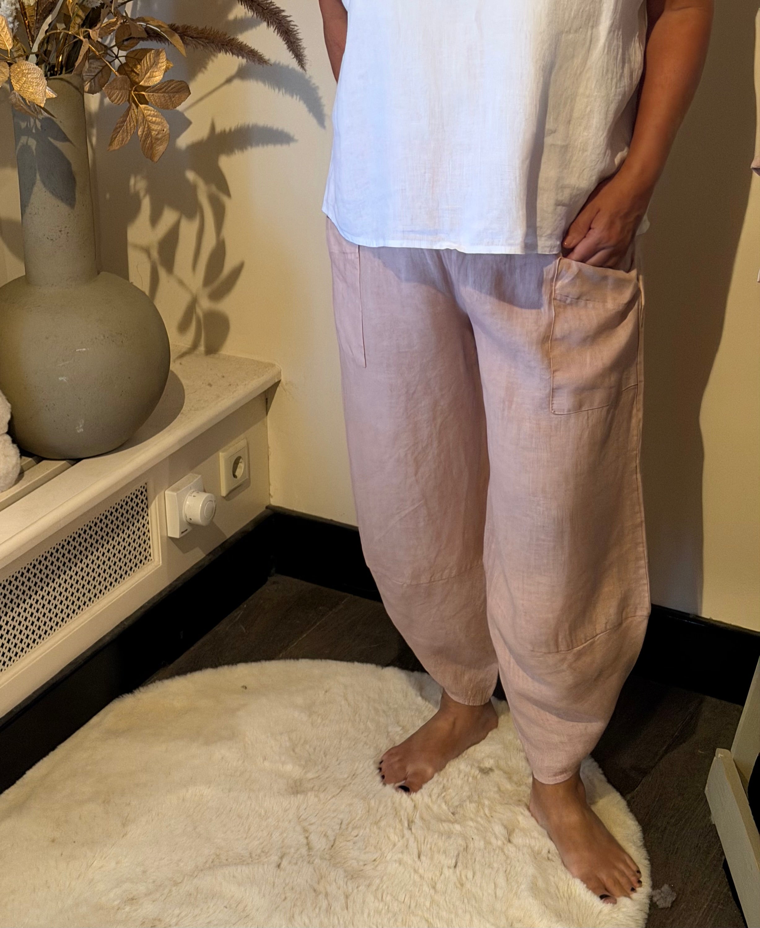 Linen trousers Pisa model navy