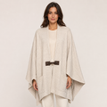 oversized poncho aniston beige