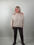 Trui Cloë Met Blote Schouders Beige