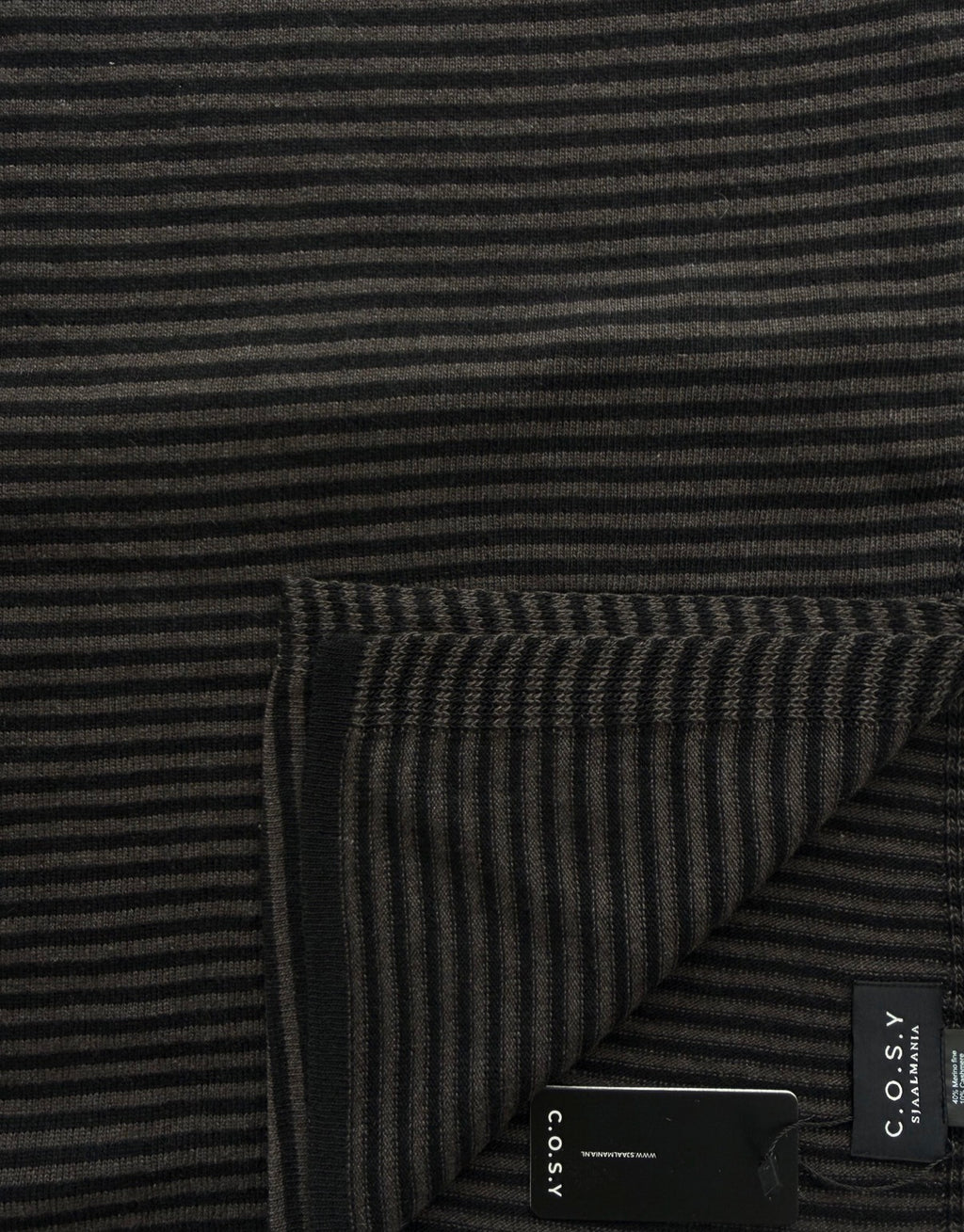 Scarfmania Cozy Chic Scarf Stripes Solid Black Light Sand
