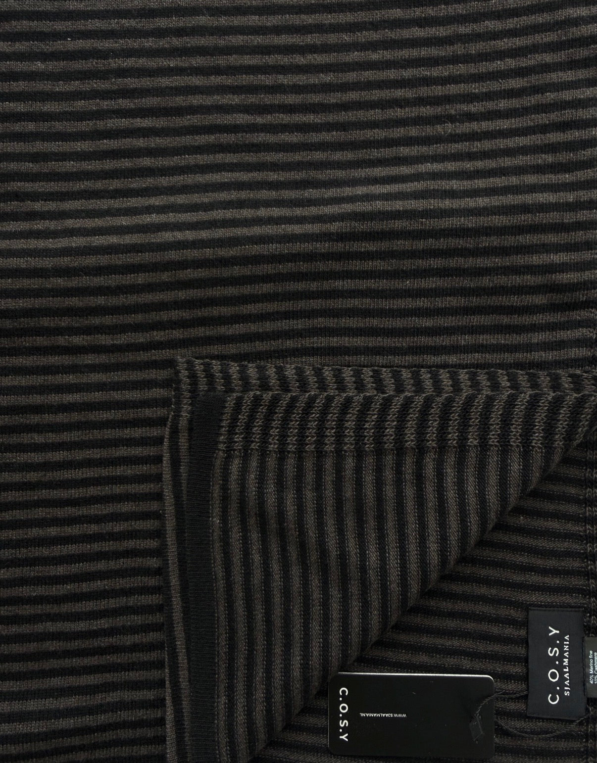 Scarfmania Cozy Chic Scarf Stripes Solid Black Light Sand