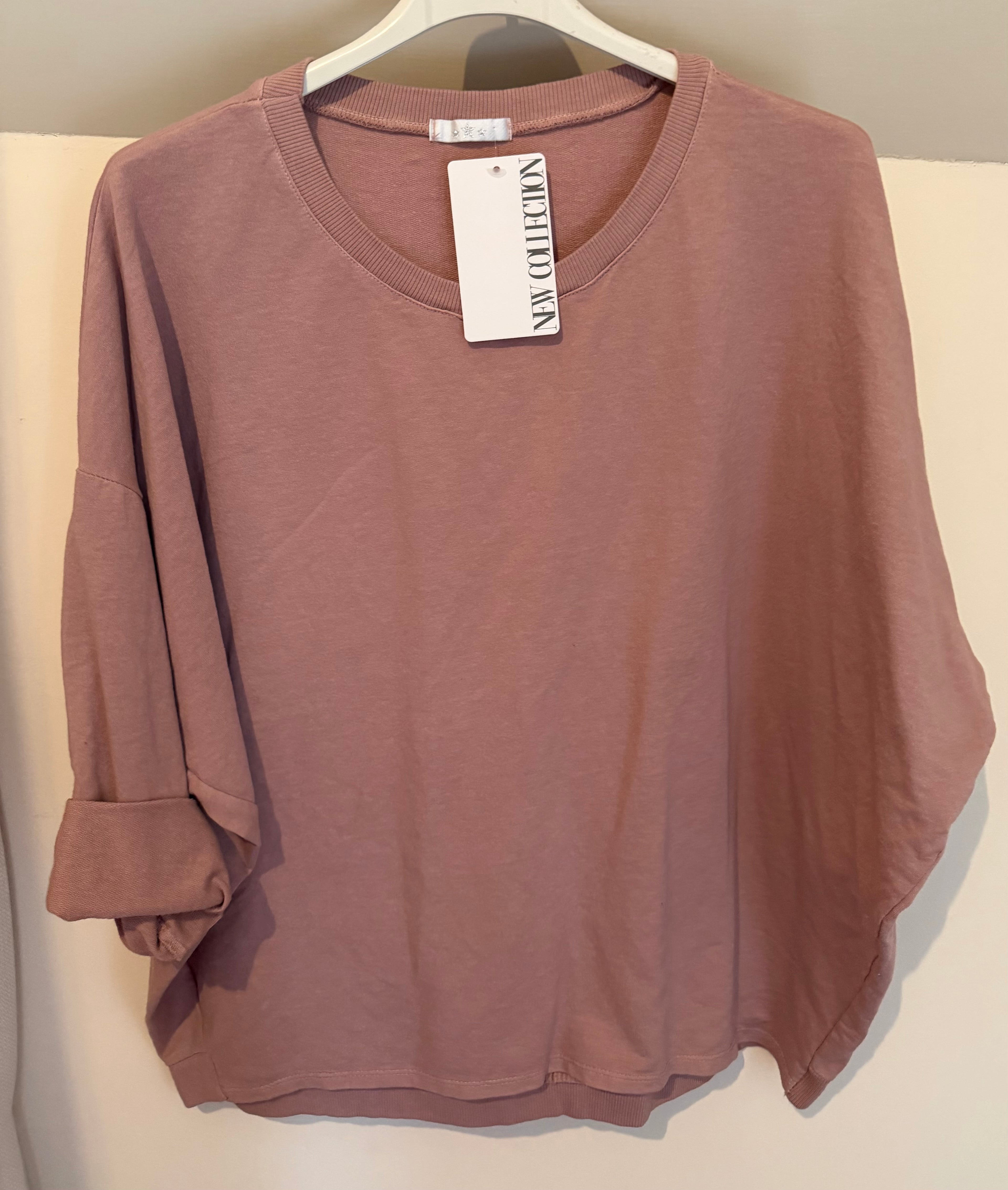 Sweater model  Napels old pink