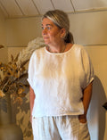 Linnen blouse model calo wit