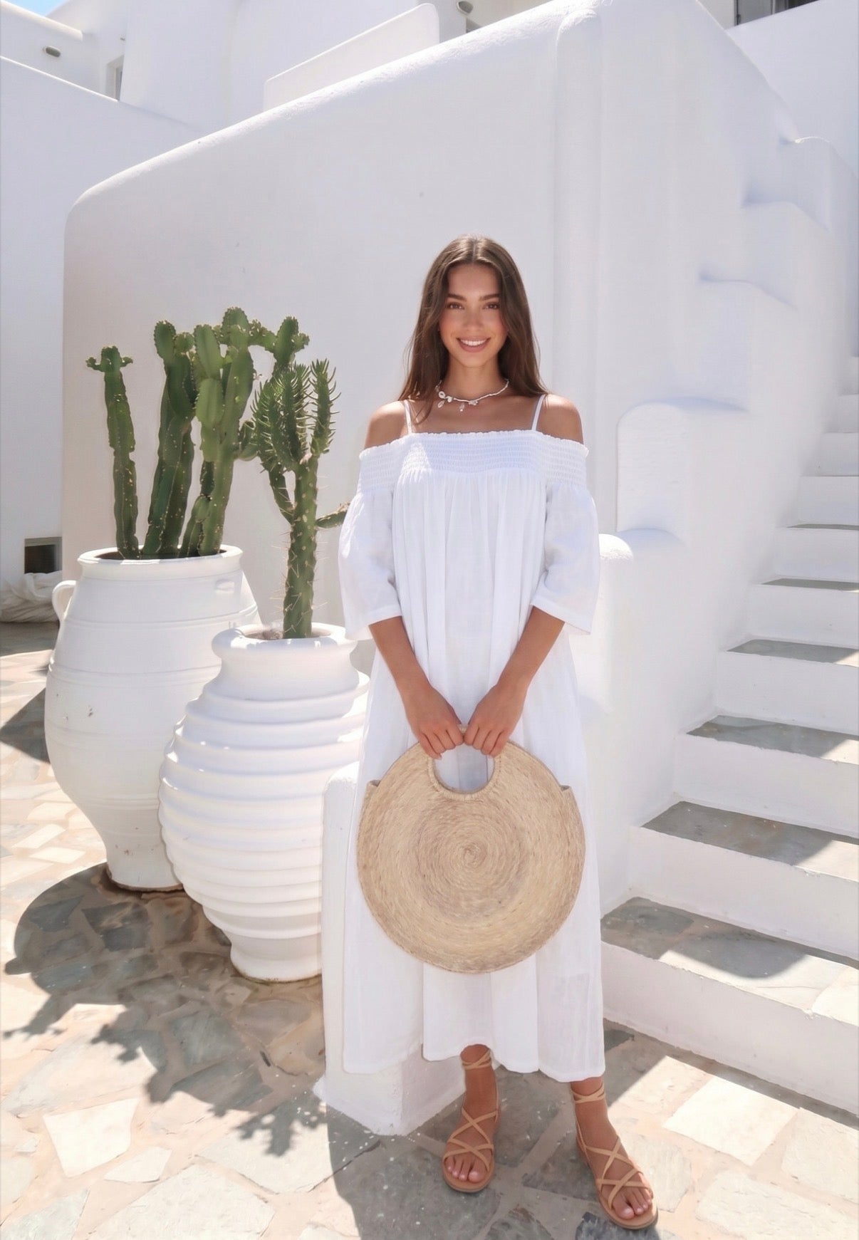 cotton dress Summer white