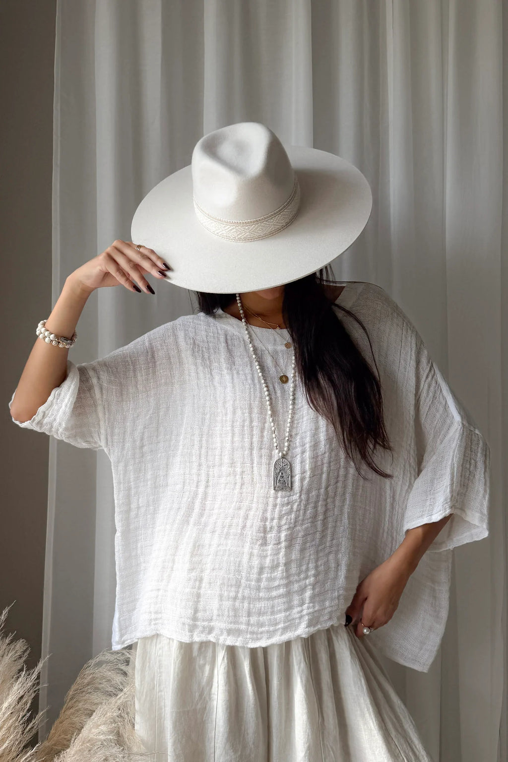 Bypias bohemiana Calize blouse white