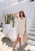 cotton tuniek/dress model: Lou cream