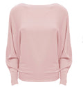 fijngebreide trui Batwing licht roze