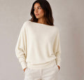fijngebreide trui Batwing Off White