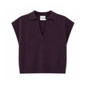 TWNS okaloosa sleeveless polo-neck sweater aubergine