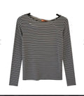 Basic soft cashmere streep Navy