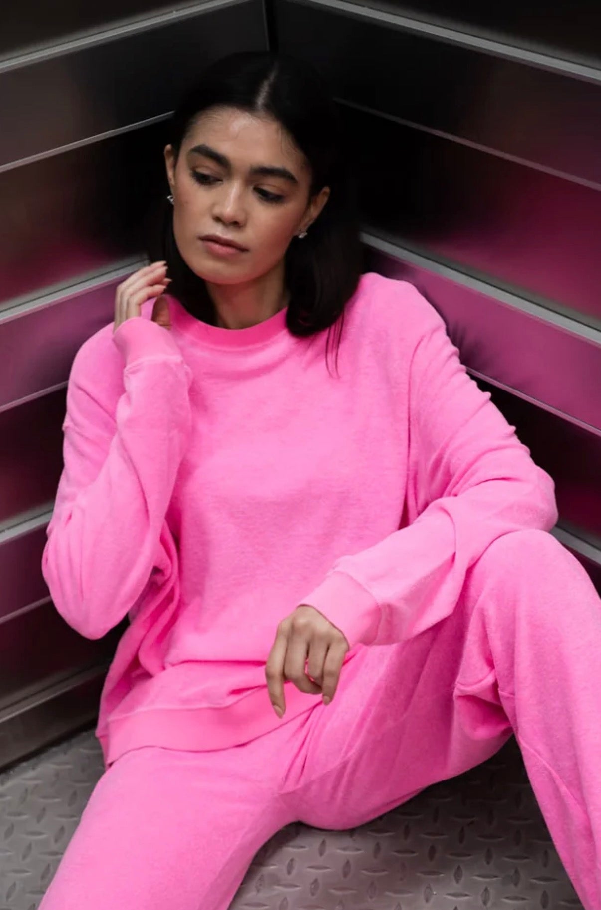 TWNS sweatshirt Manhattan II neon pink