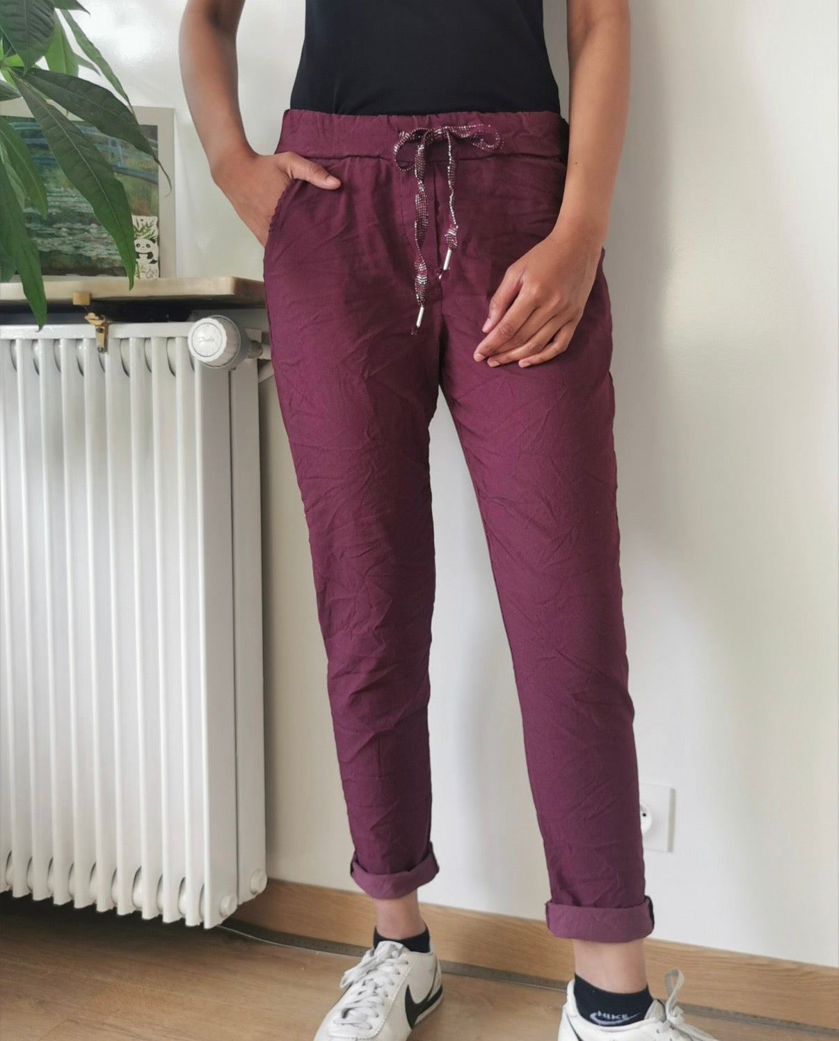 Jog pants Pammie Bordeaux classic-beauty-&-fashion