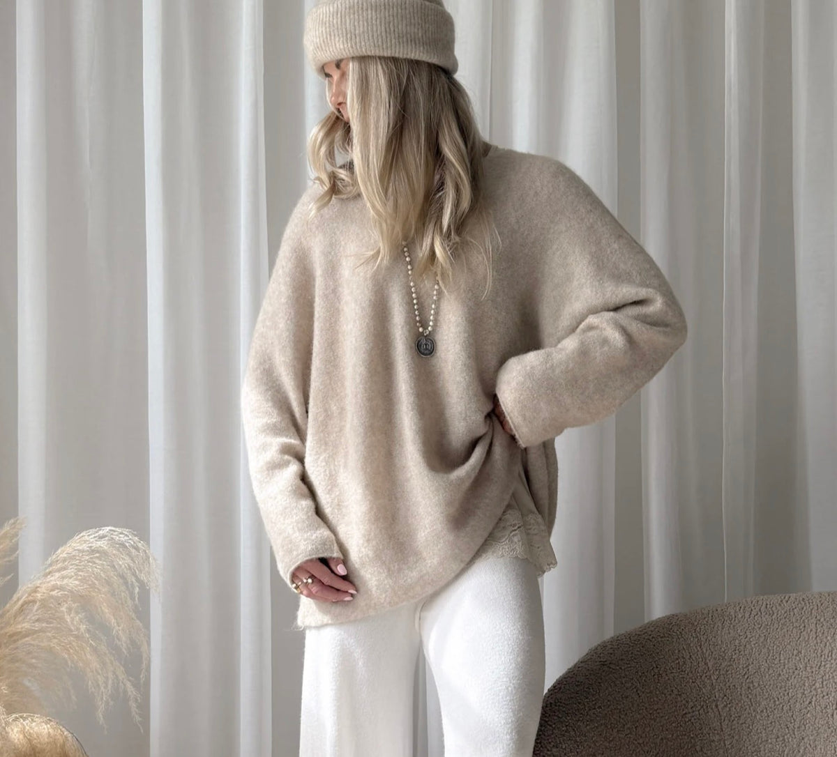 Bypias Bohemiana Trui Irene Beige