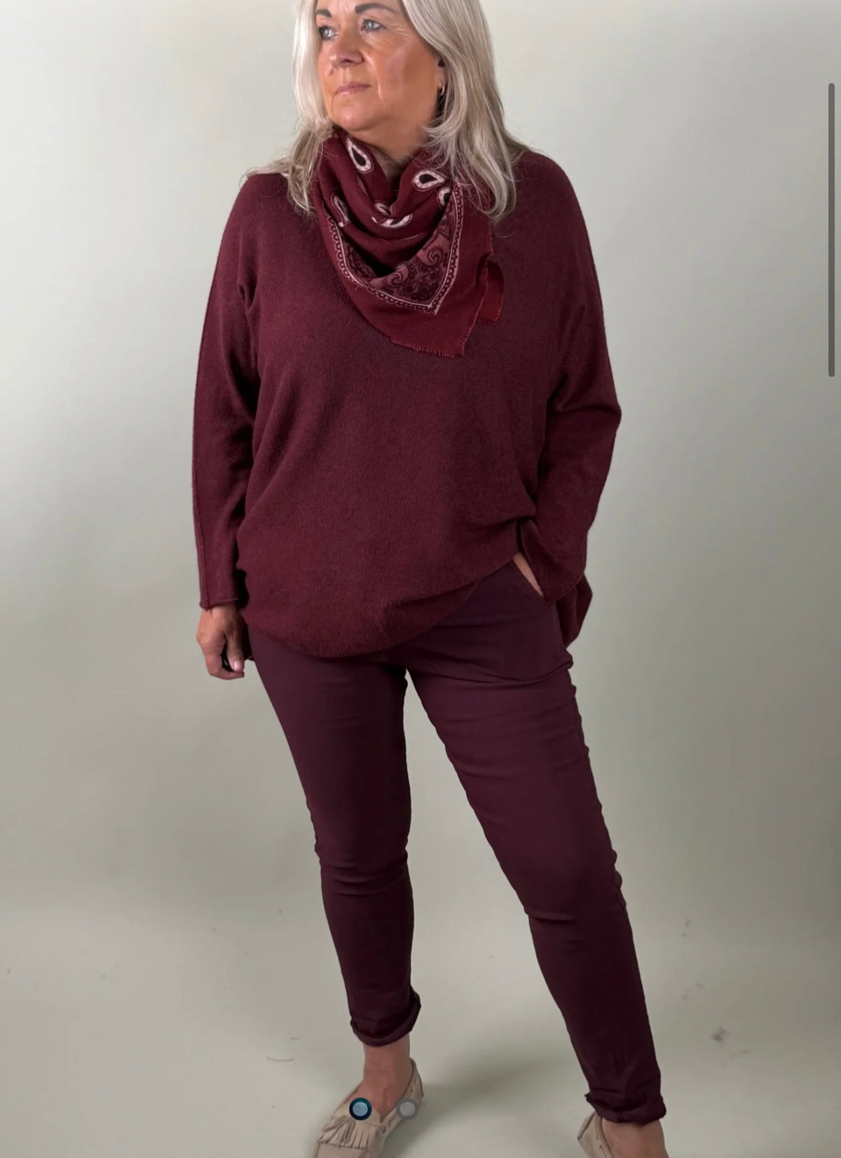 Jog pants Tamara Plus size bordeaux