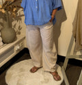 Pip dark beige linen balloon trousers