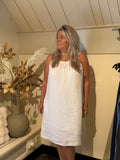 Linen summer dress model Anna-Bel taupe