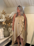 Linen dress Bonica Camel model