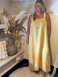 Linnen jurk sun Yellow