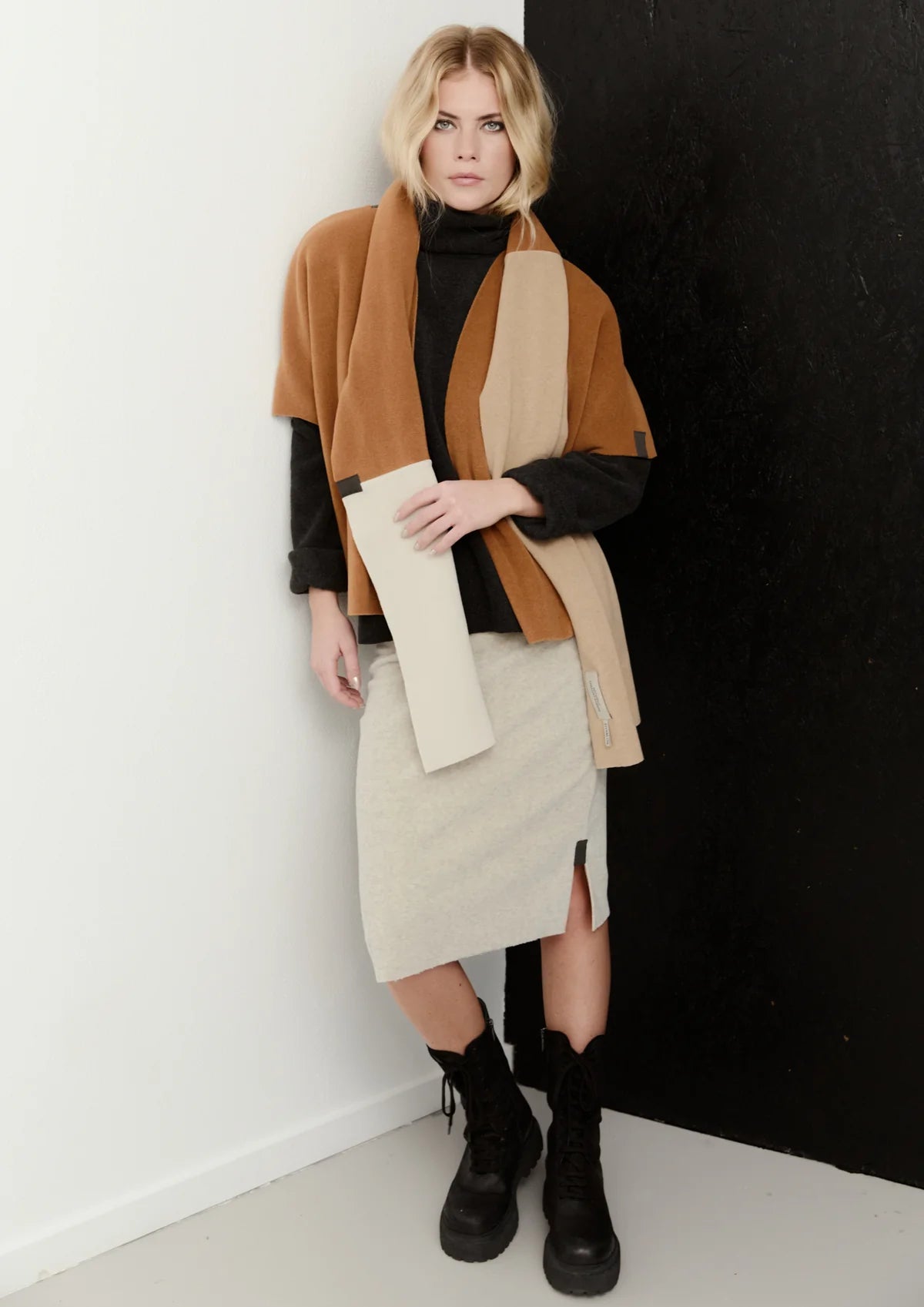 HSCPH scarf camel/kit/rust