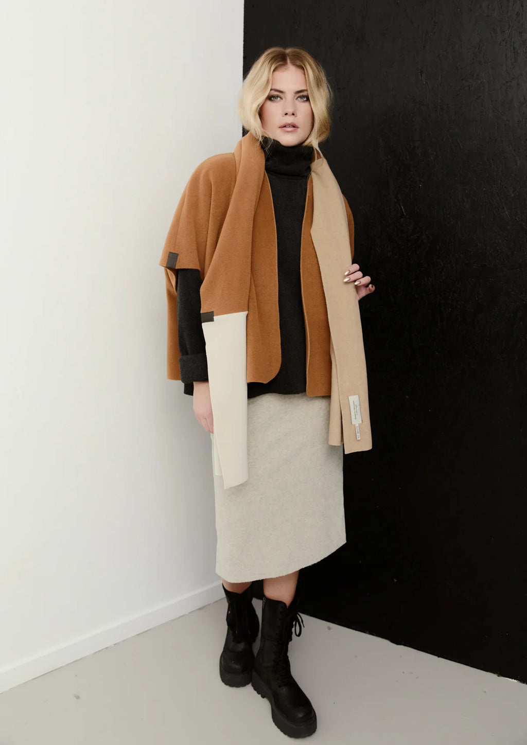 HSCPH scarf camel/kit/rust