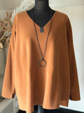 HSCPH v-neck sweater rust
