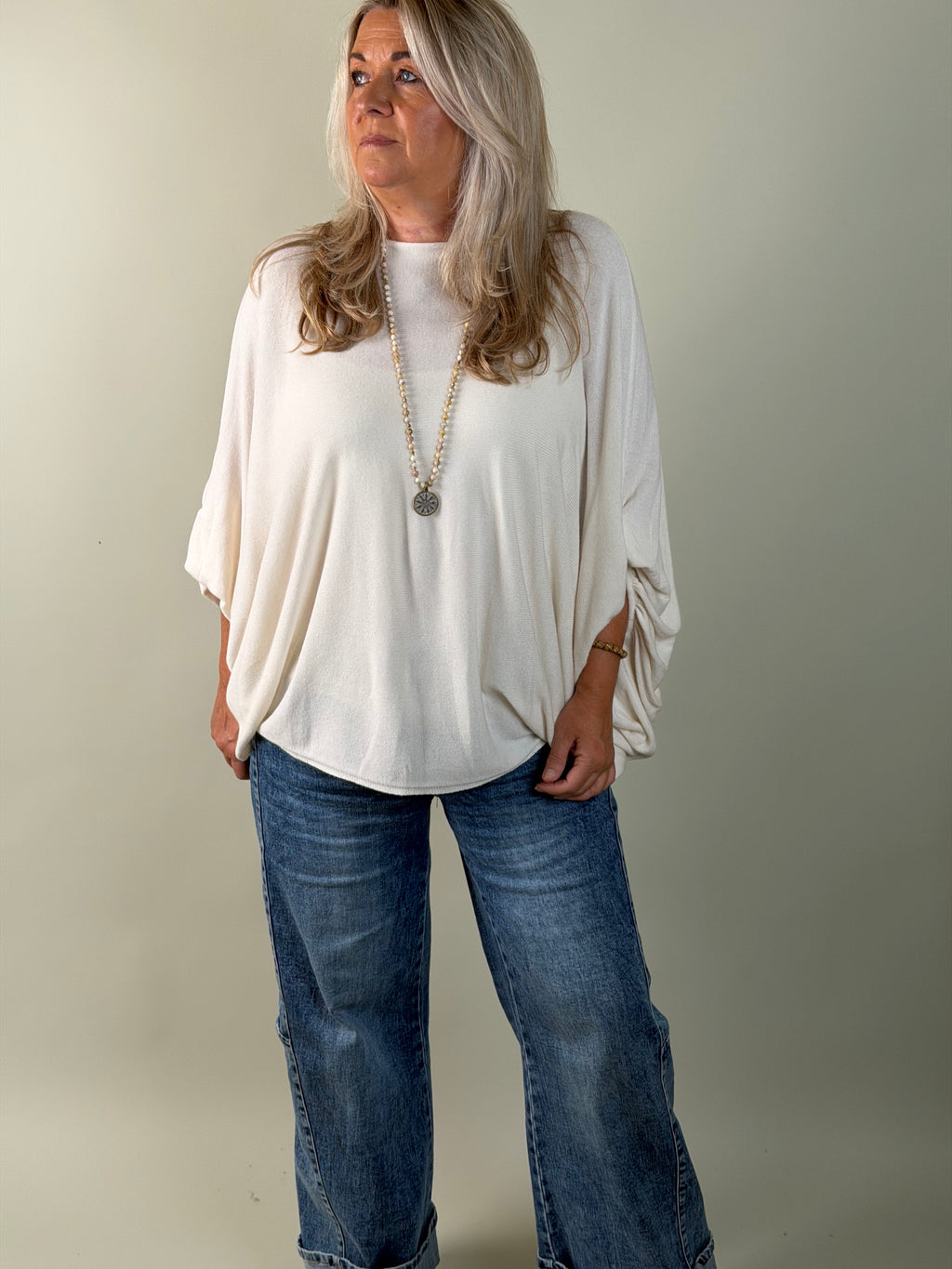 Trui model Liz ballon mouw off white