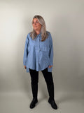SIXTYDAYS BIG POCKET BLOUSE DENIM BLUE