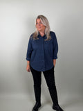 Basic Blouse Novy Donker Blauw