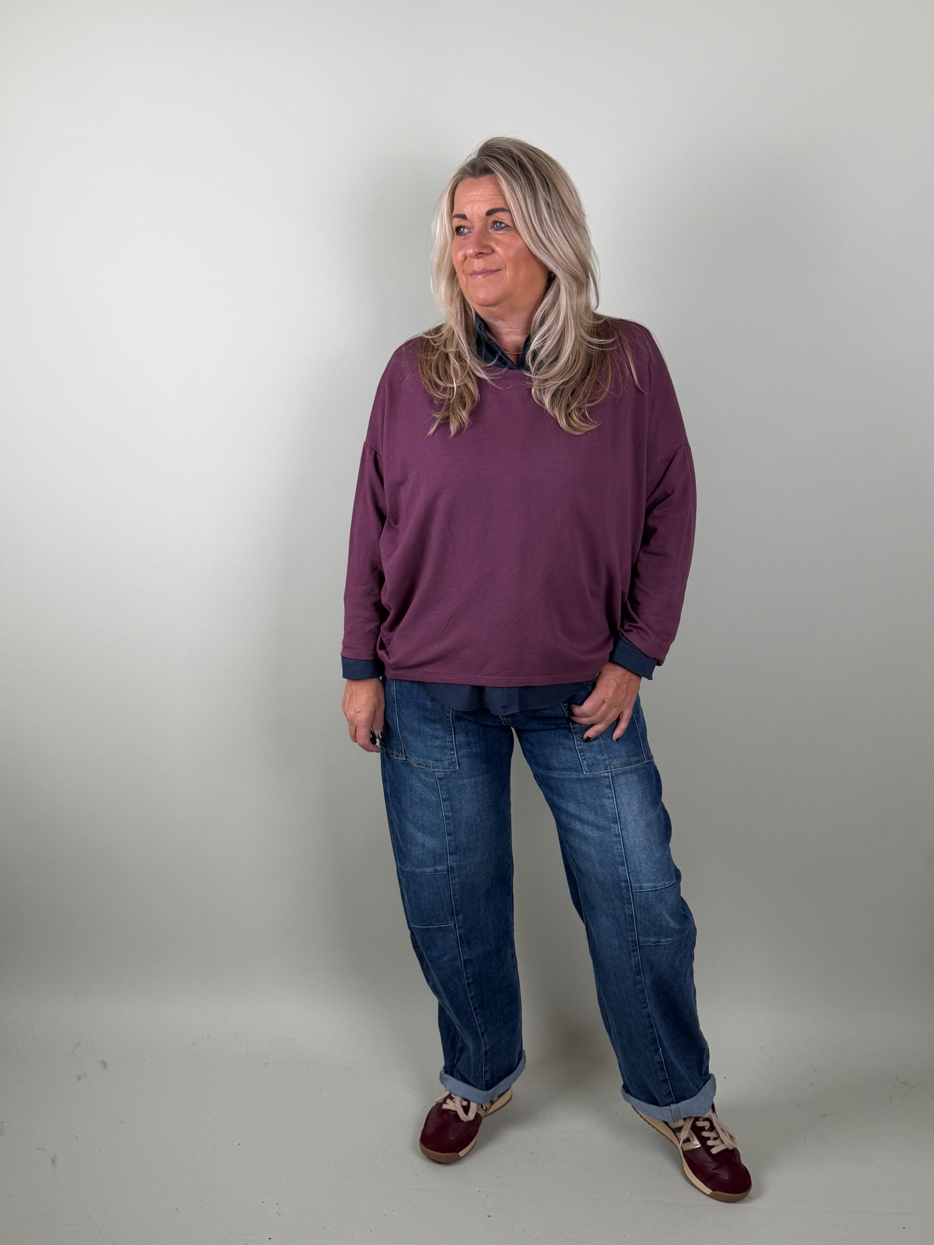 Sweater model  Napels Bordeaux
