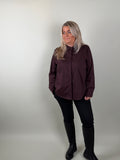 Basic Blouse Novy Donker Bordeaux