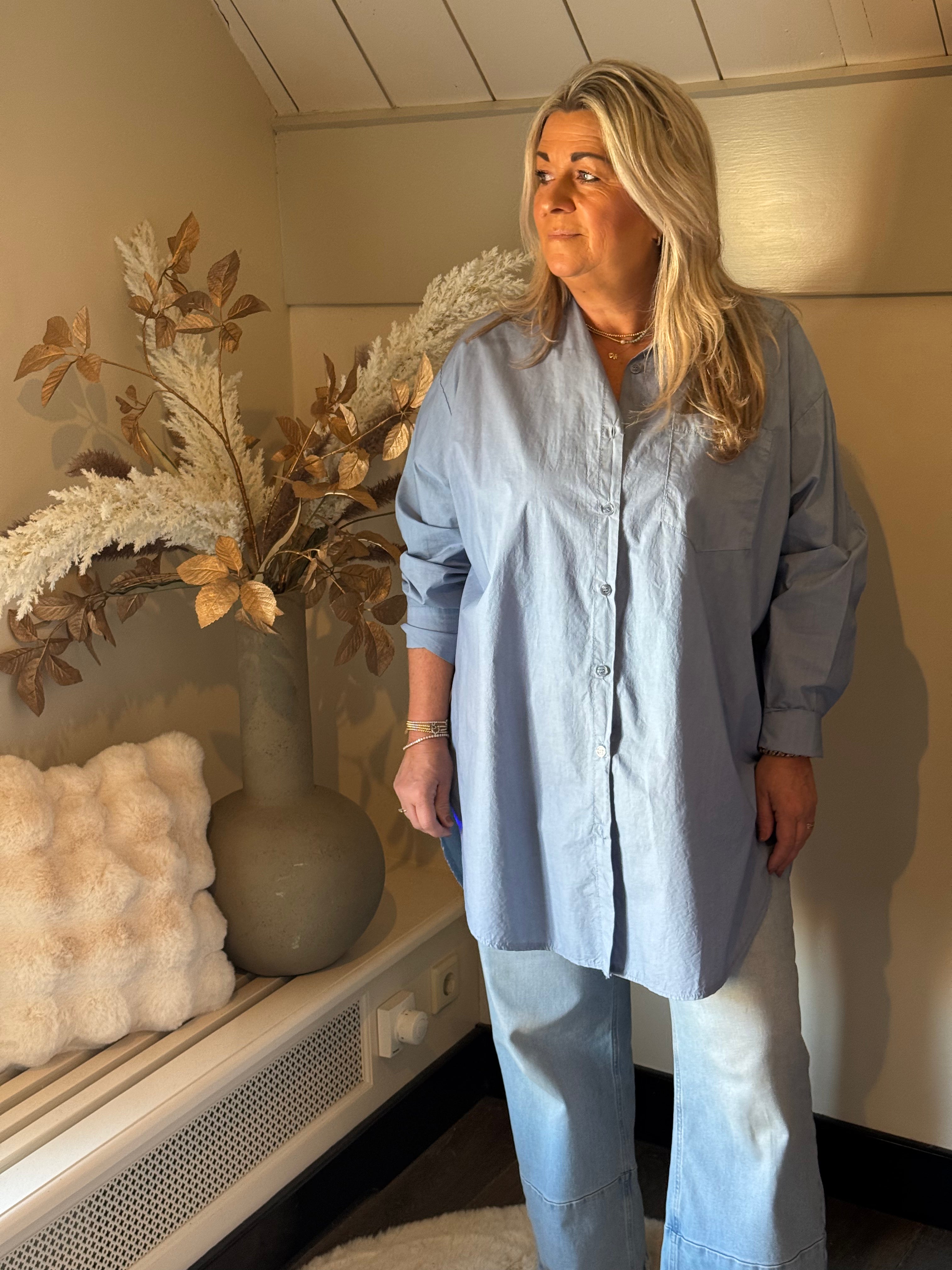 SixtyDays Boyfriend Shirt Denim Blue