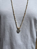 BOHO KETTING BUDDHA 4MM STONE HOWLITE