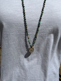 BOHO KETTING BUDDHA 4 MM SMALL PENDANT AFRICAN TURQUISE