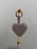 sleutelhanger hartje leer taupe