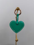 sleutelhanger hartje leer groen