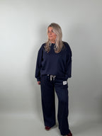 Jog Set May in marineblauw – 2-delige joggingset voor dames