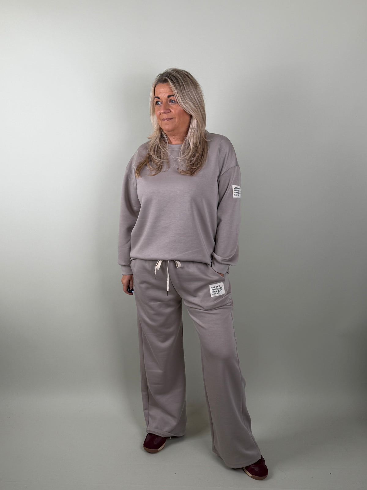 Jog Set May in beige – 2-delige joggingset voor dames