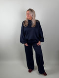 Jog Pak De Luxe in navy – 2-delig joggingpak voor dames
