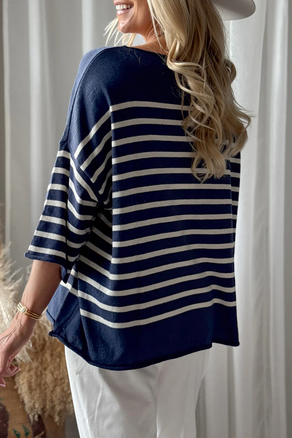 Bypias Bohemiana Marine Sweater navy-white