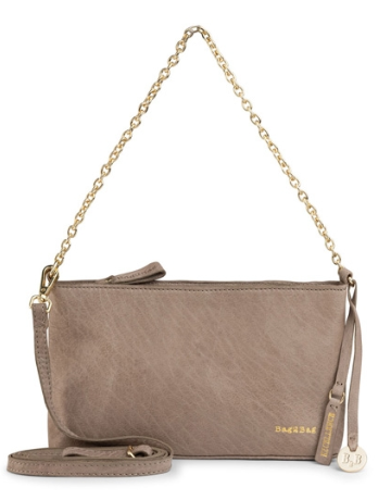 BAG2BAG LEDEREN TAS MILAN GREY-TAUPE GOLD