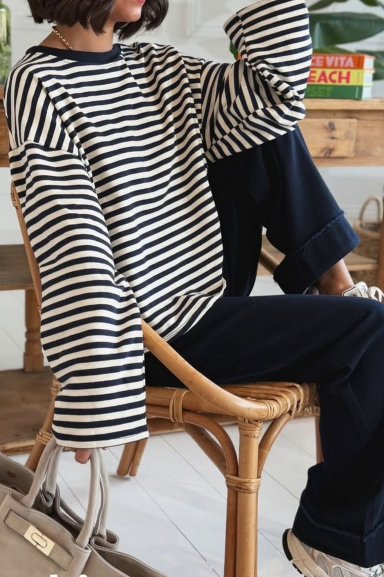 Stripe Shirt Belle Navy