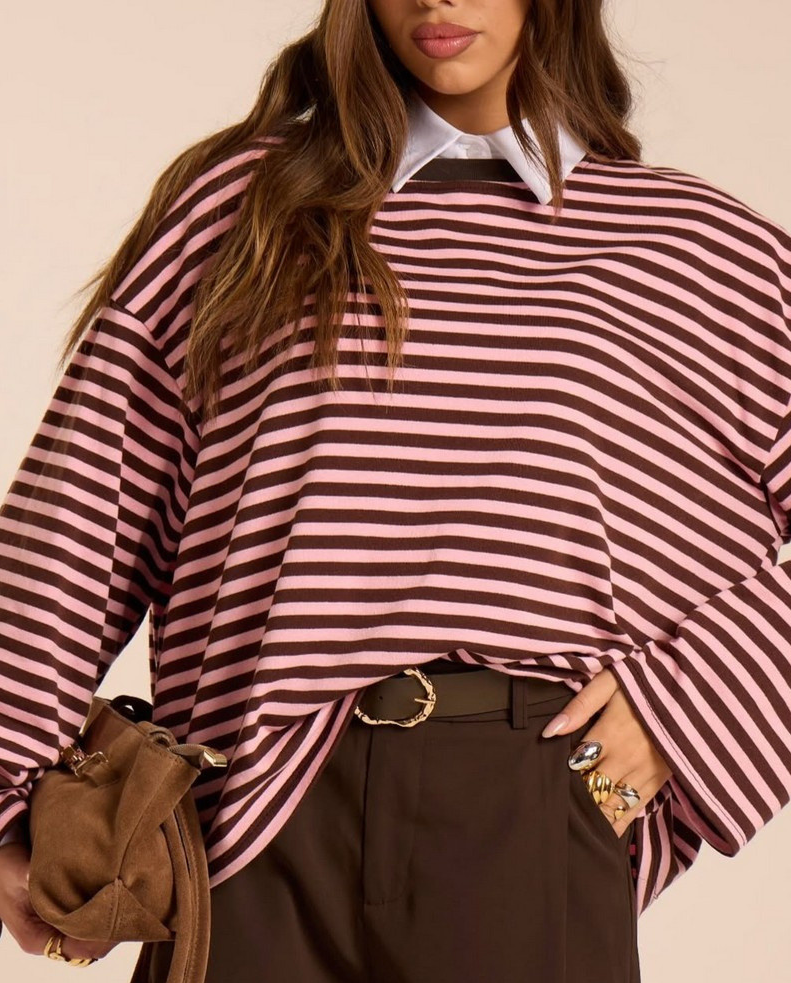 Stripe Shirt Belle Pink